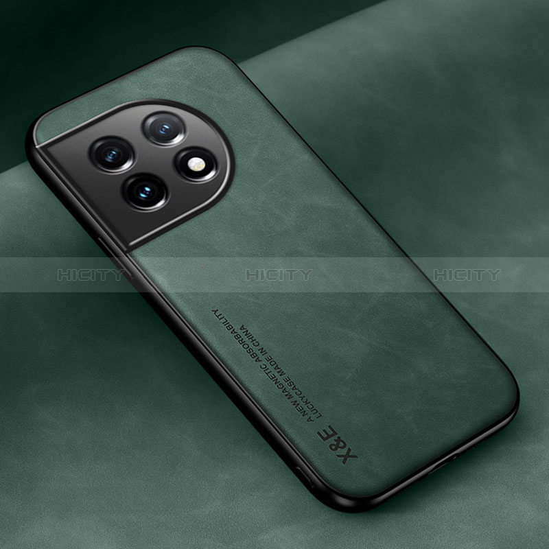 Custodia Lusso Pelle Cover DY2 per OnePlus 11 5G Verde