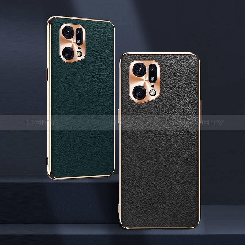 Custodia Lusso Pelle Cover GS1 per Oppo Find X5 5G