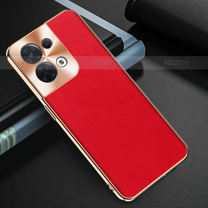 Custodia Lusso Pelle Cover GS1 per Oppo Reno8 5G Rosso