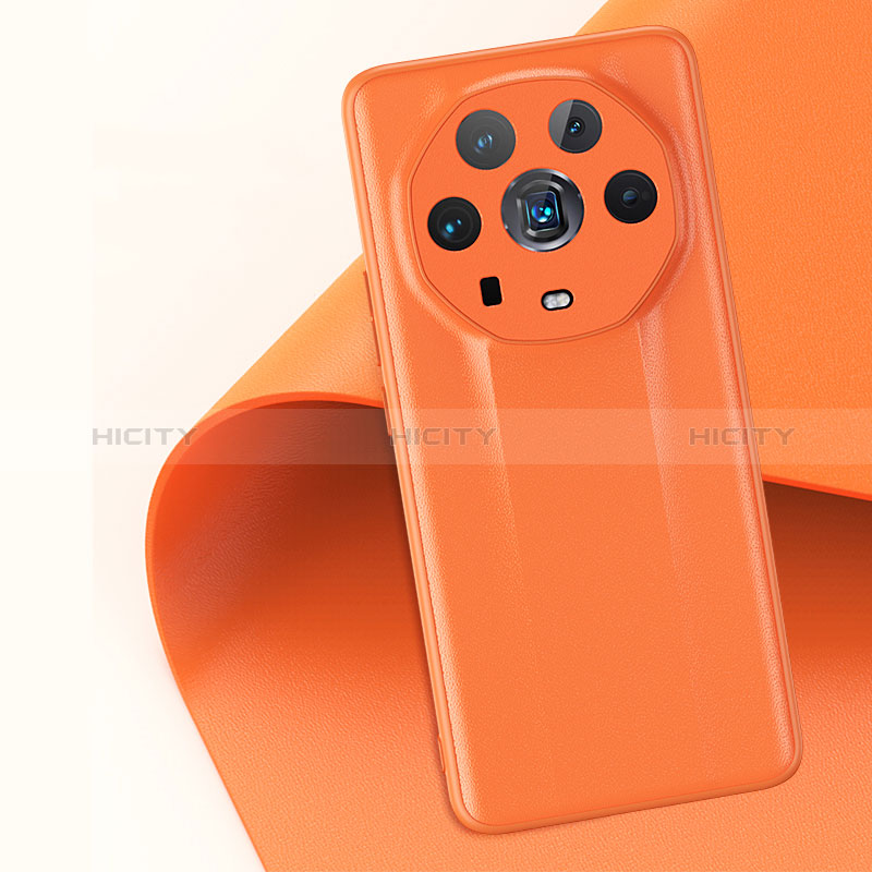 Custodia Lusso Pelle Cover GS2 per Huawei Honor Magic4 Ultimate 5G Arancione