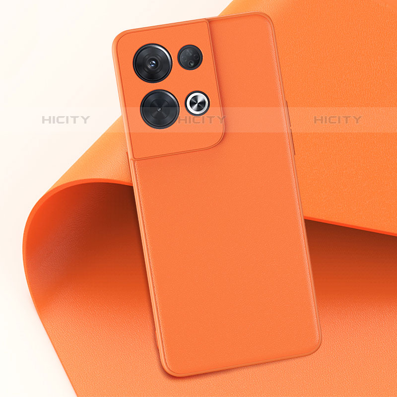 Custodia Lusso Pelle Cover GS3 per Oppo Reno8 Pro+ Plus 5G Arancione