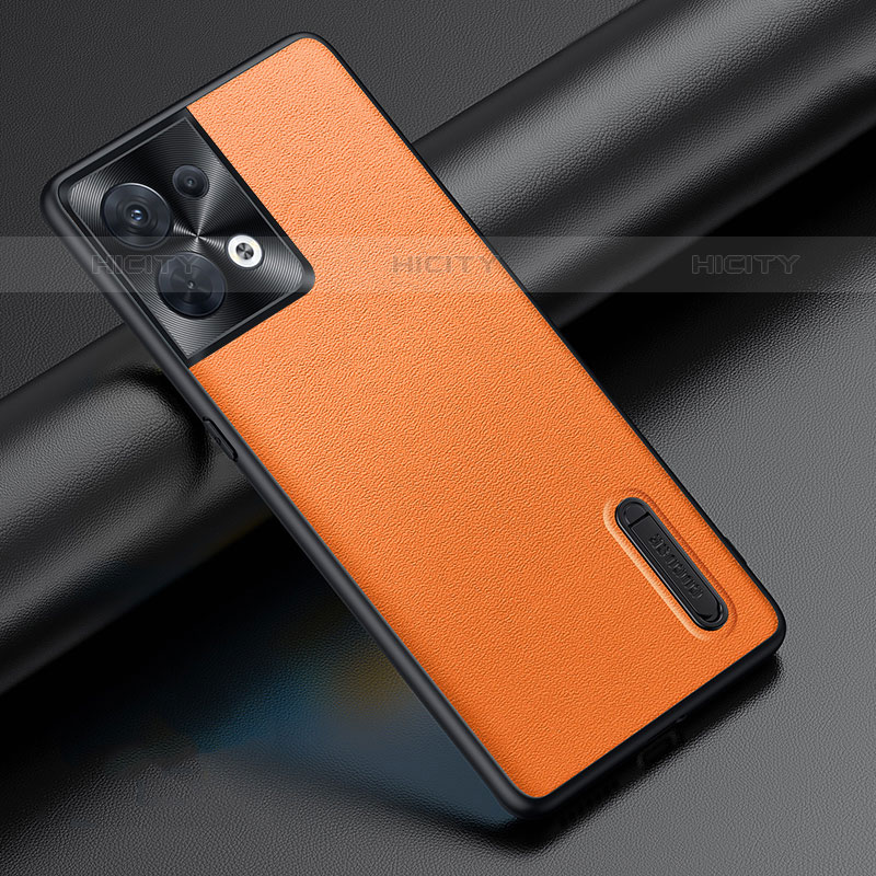 Custodia Lusso Pelle Cover JB1 per Oppo Reno9 Pro 5G Arancione