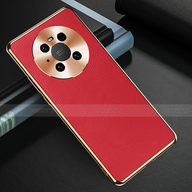 Custodia Lusso Pelle Cover K03 per Huawei Mate 40 Rosso