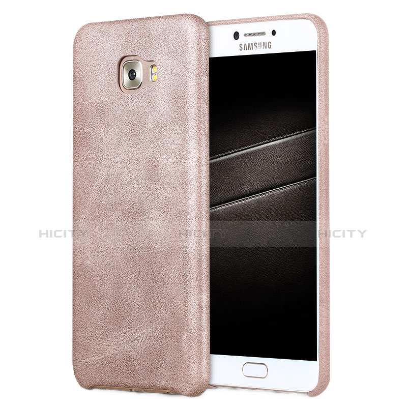 Custodia Lusso Pelle Cover L01 per Samsung Galaxy C5 Pro C5010 Oro Rosa