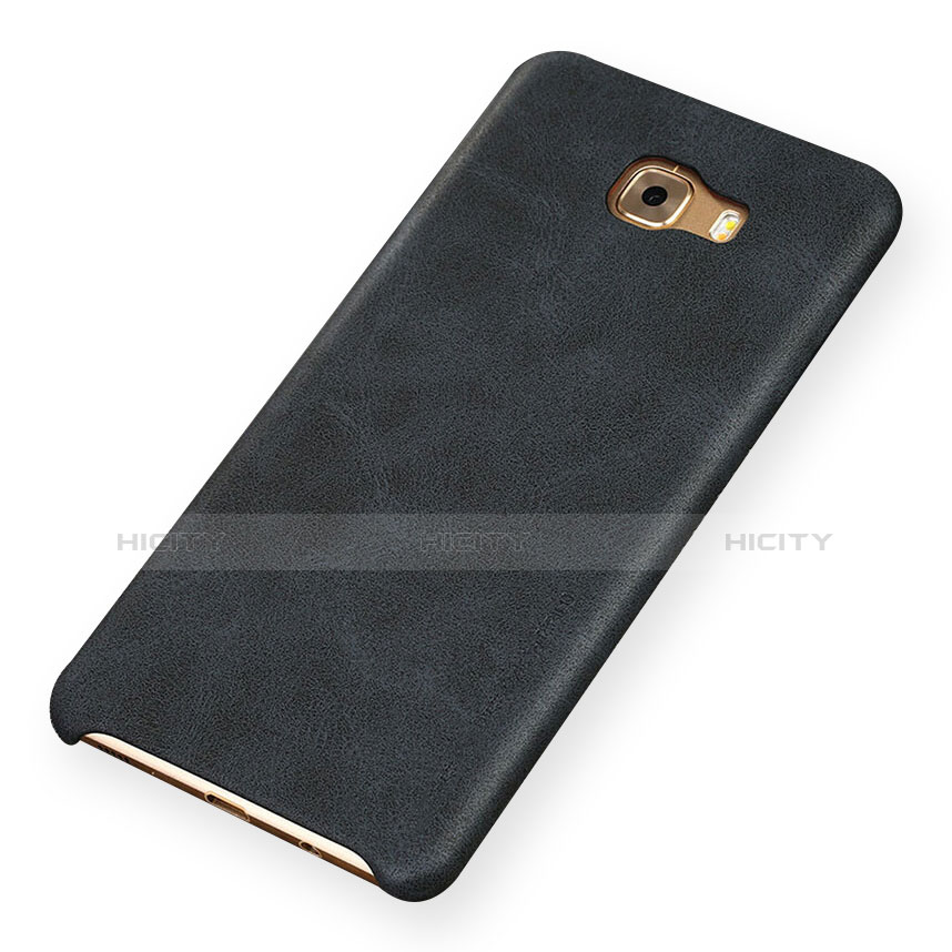 Custodia Lusso Pelle Cover L01 per Samsung Galaxy C9 Pro C9000 Nero