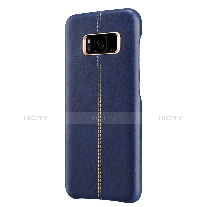 Custodia Lusso Pelle Cover L01 per Samsung Galaxy S8 Blu