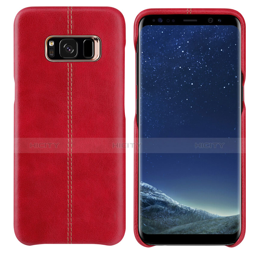 Custodia Lusso Pelle Cover L01 per Samsung Galaxy S8 Plus Rosso