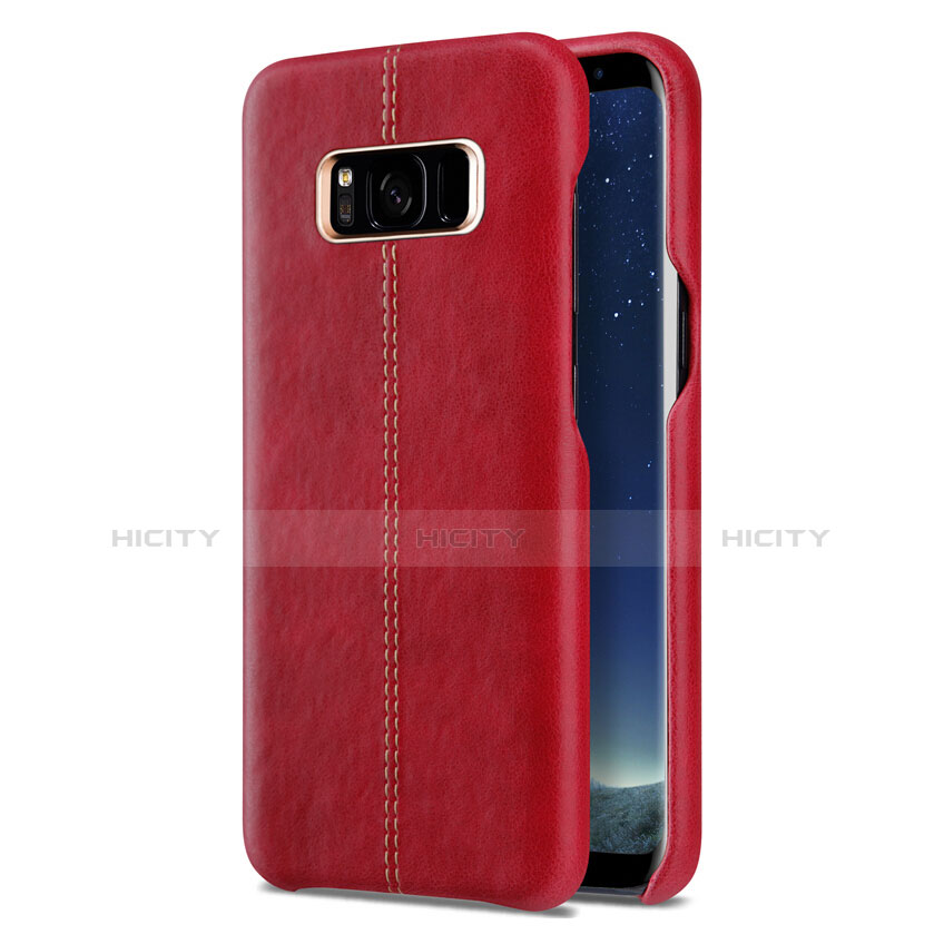 Custodia Lusso Pelle Cover L01 per Samsung Galaxy S8 Rosso