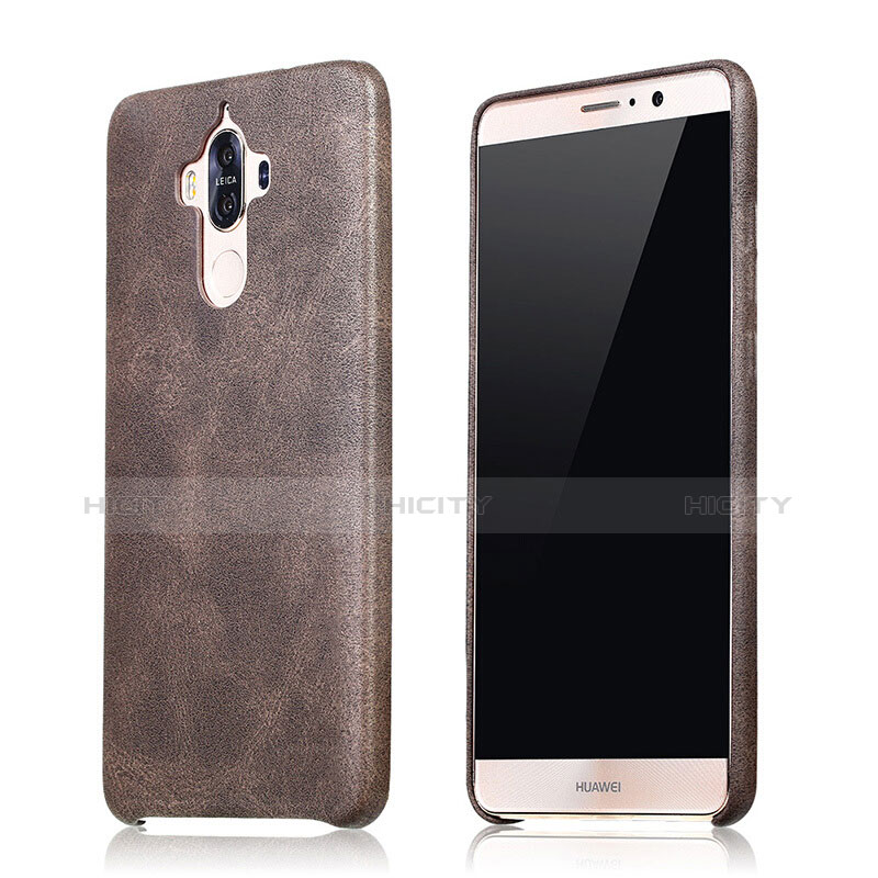 Custodia Lusso Pelle Cover L02 per Huawei Mate 9 Marrone