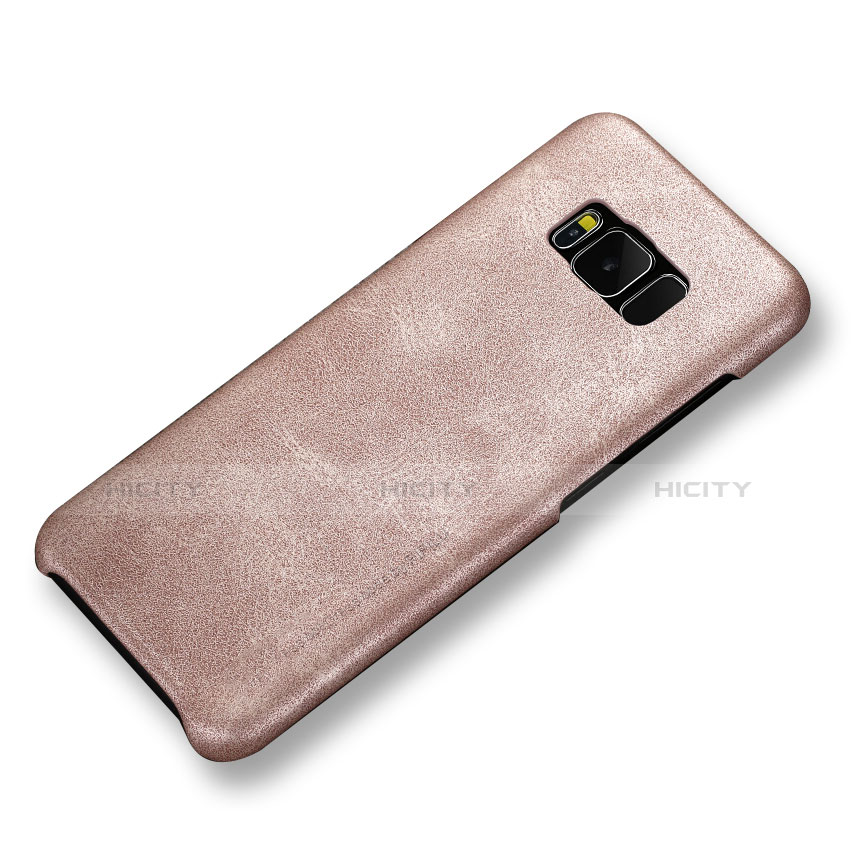 Custodia Lusso Pelle Cover L02 per Samsung Galaxy S8 Oro Rosa