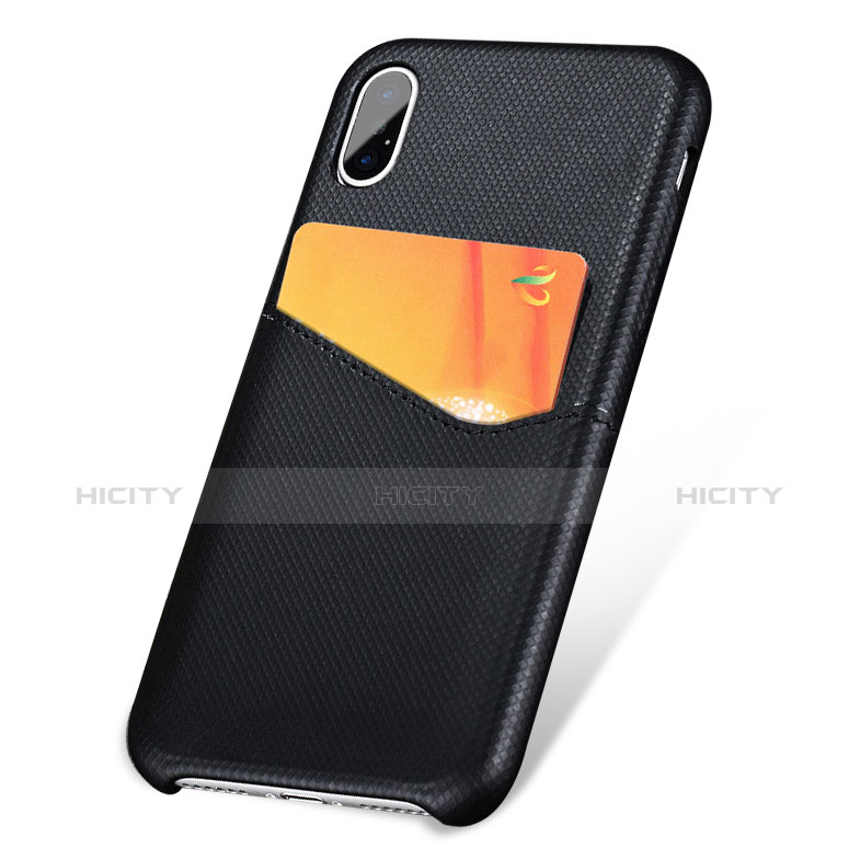 Custodia Lusso Pelle Cover L05 per Apple iPhone X Nero