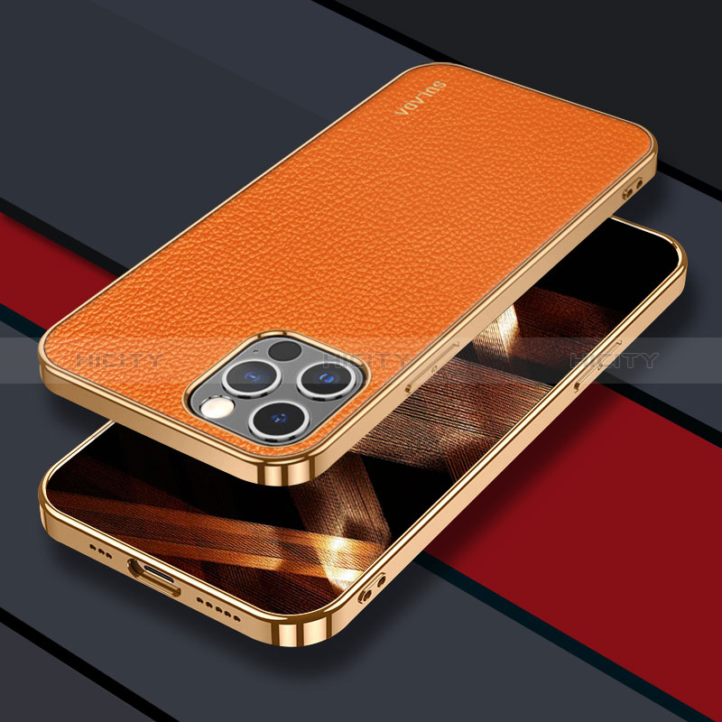Custodia Lusso Pelle Cover LD3 per Apple iPhone 14 Pro Max Arancione