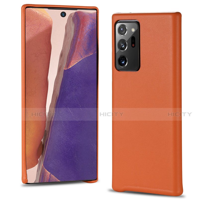 Custodia Lusso Pelle Cover N02 per Samsung Galaxy Note 20 Ultra 5G Arancione