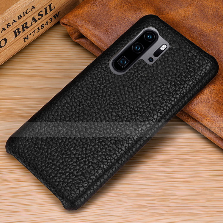 Custodia Lusso Pelle Cover P01 per Huawei P30 Pro Nero