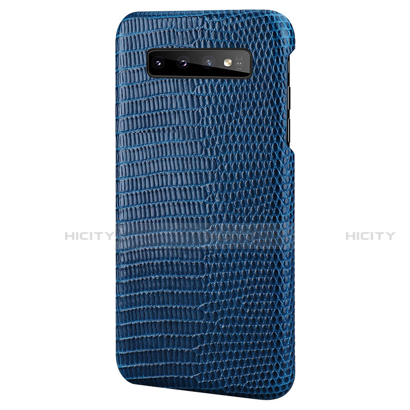 Custodia Lusso Pelle Cover P02 per Samsung Galaxy S10 5G Blu