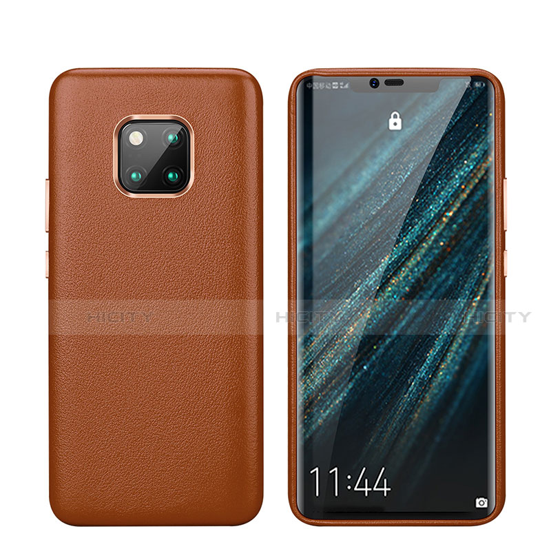 Custodia Lusso Pelle Cover P03 per Huawei Mate 20 Pro Marrone