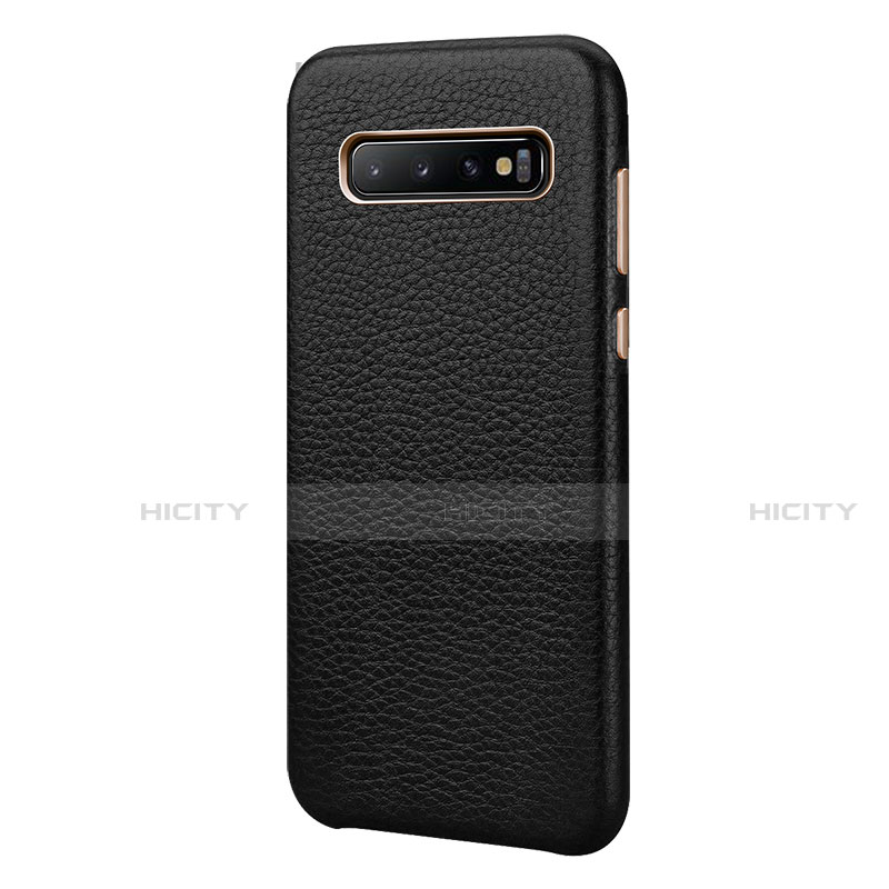 Custodia Lusso Pelle Cover P03 per Samsung Galaxy S10 Plus Nero