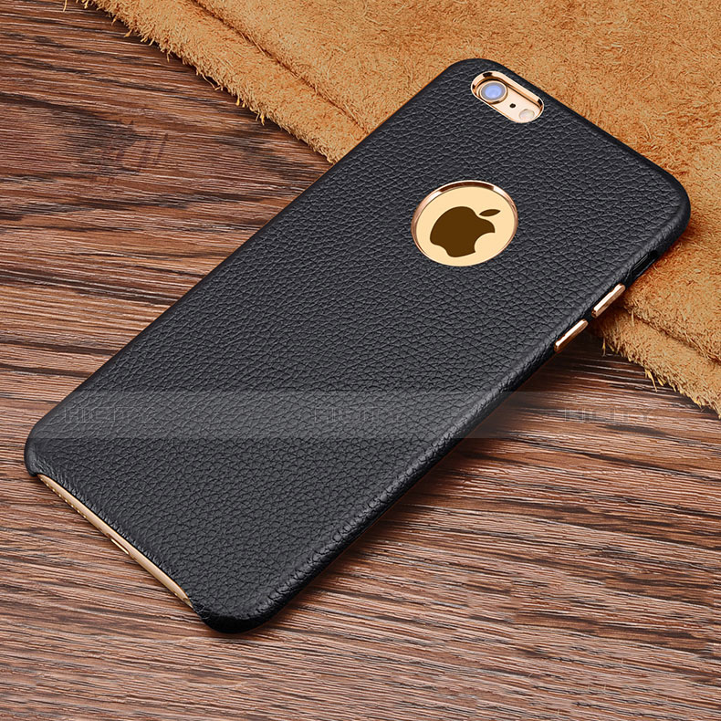 Custodia Lusso Pelle Cover per Apple iPhone 6 Nero