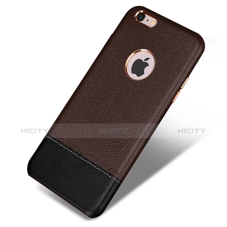 Custodia Lusso Pelle Cover per Apple iPhone 6S Marrone