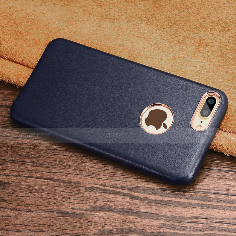 Custodia Lusso Pelle Cover per Apple iPhone 7 Plus Blu