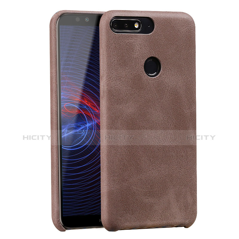 Custodia Lusso Pelle Cover per Huawei Enjoy 8 Marrone