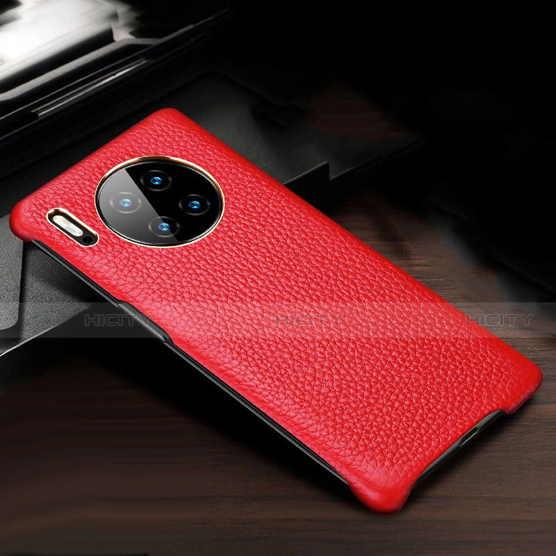 Custodia Lusso Pelle Cover per Huawei Mate 30E Pro 5G Rosso