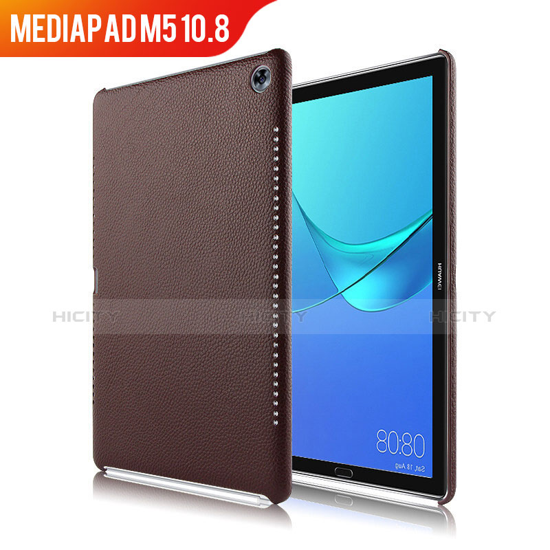 Custodia Lusso Pelle Cover per Huawei MediaPad M5 10.8 Marrone