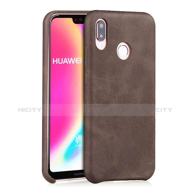 Custodia Lusso Pelle Cover per Huawei Nova 3e Marrone