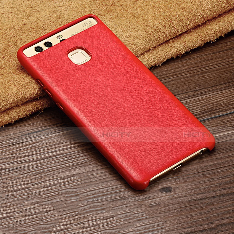 Custodia Lusso Pelle Cover per Huawei P9 Plus Rosso