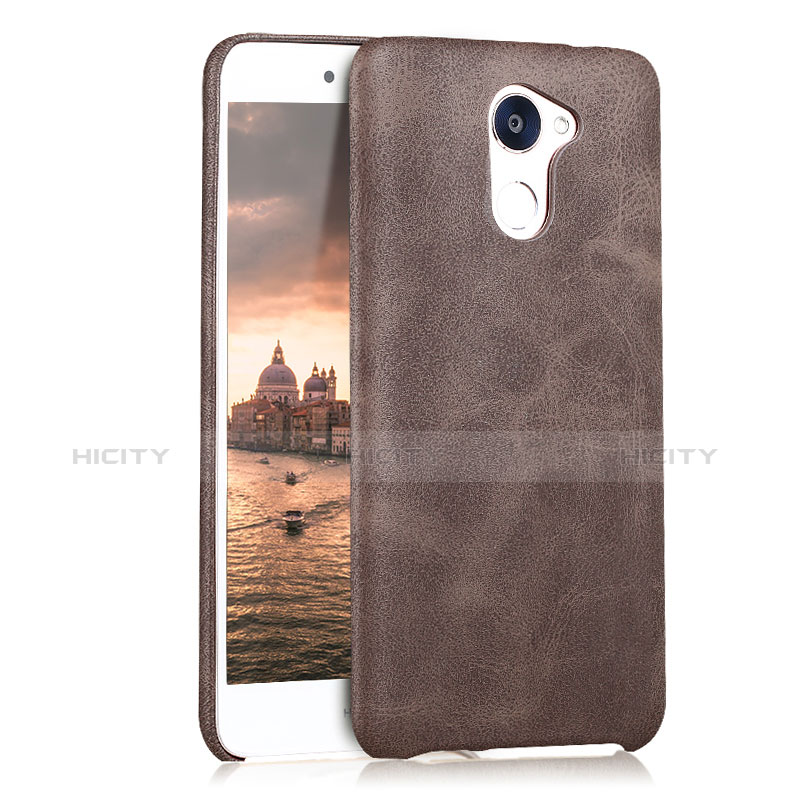 Custodia Lusso Pelle Cover per Huawei Y7 Prime Marrone