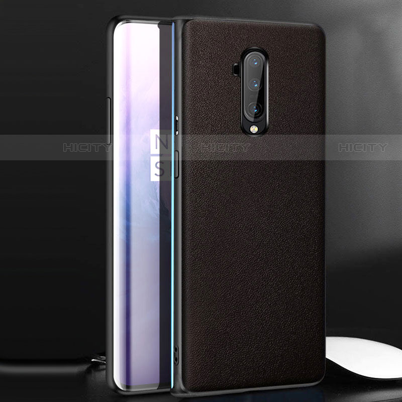 Custodia Lusso Pelle Cover per OnePlus 7T Pro Marrone