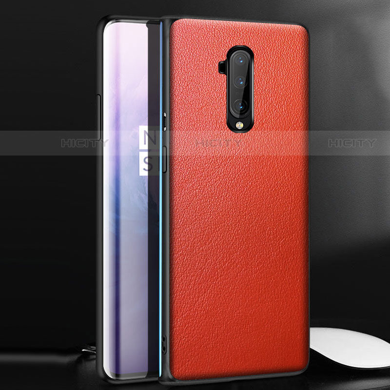 Custodia Lusso Pelle Cover per OnePlus 7T Pro Rosso