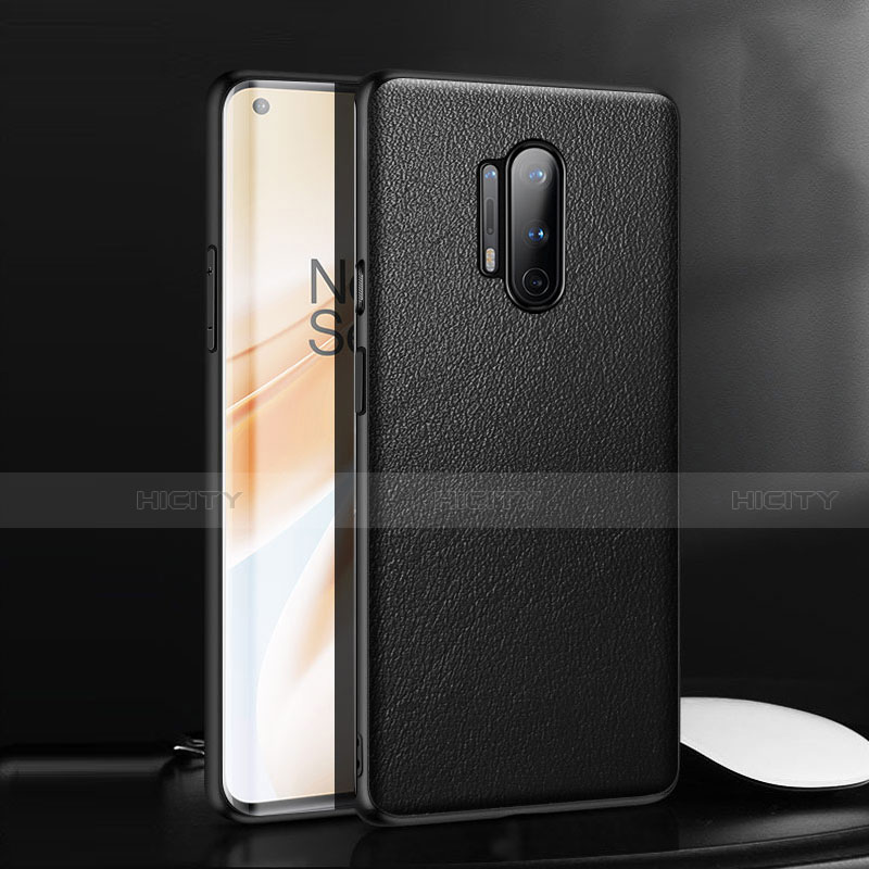 Custodia Lusso Pelle Cover per OnePlus 8 Pro Nero