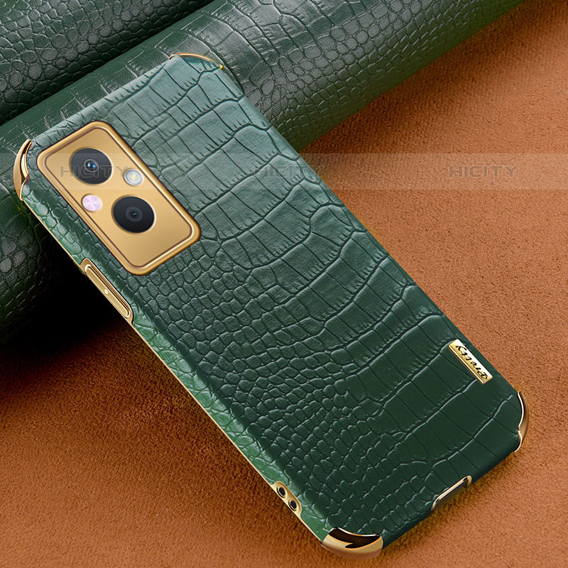 Custodia Lusso Pelle Cover per Oppo F21s Pro 5G Verde