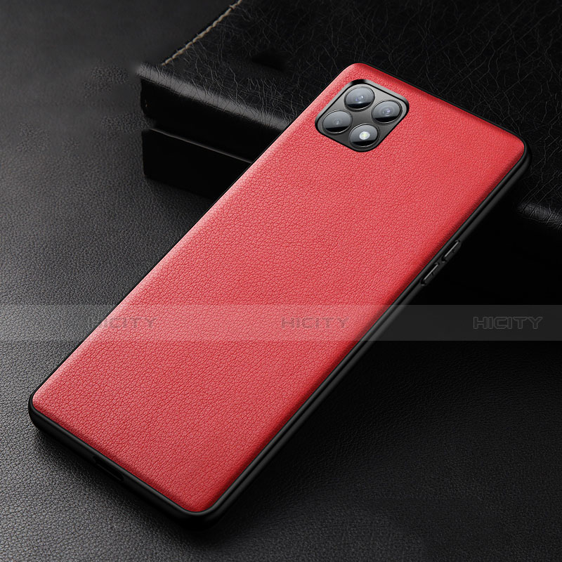 Custodia Lusso Pelle Cover per Oppo Reno4 SE 5G Rosso