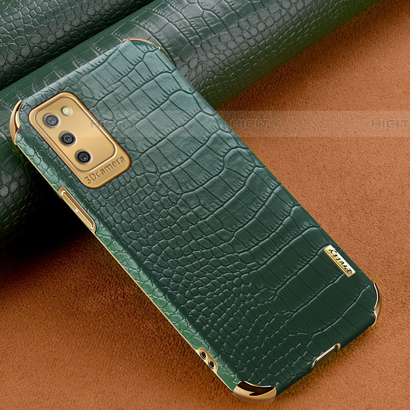 Custodia Lusso Pelle Cover per Samsung Galaxy A03s Verde
