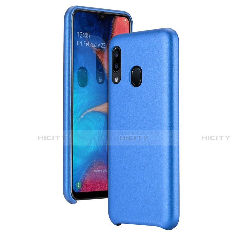 Custodia Lusso Pelle Cover per Samsung Galaxy A20e Blu