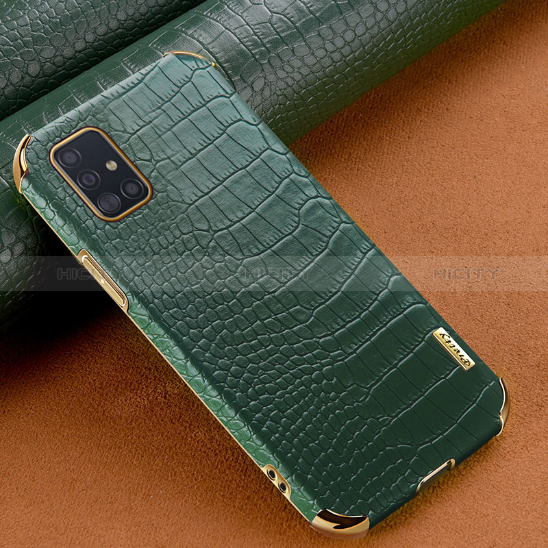 Custodia Lusso Pelle Cover per Samsung Galaxy A51 4G Verde