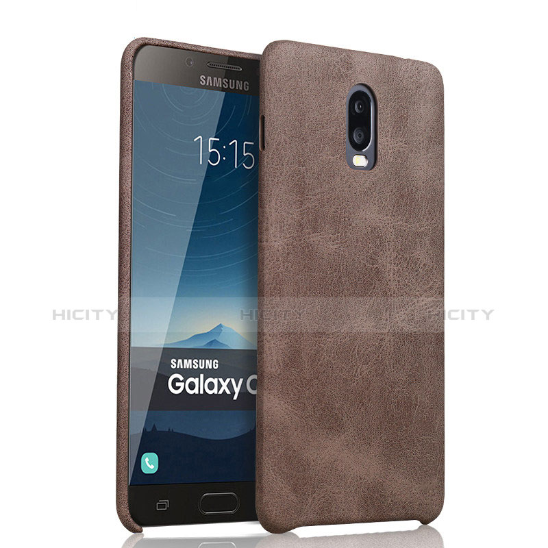 Custodia Lusso Pelle Cover per Samsung Galaxy C8 C710F Marrone