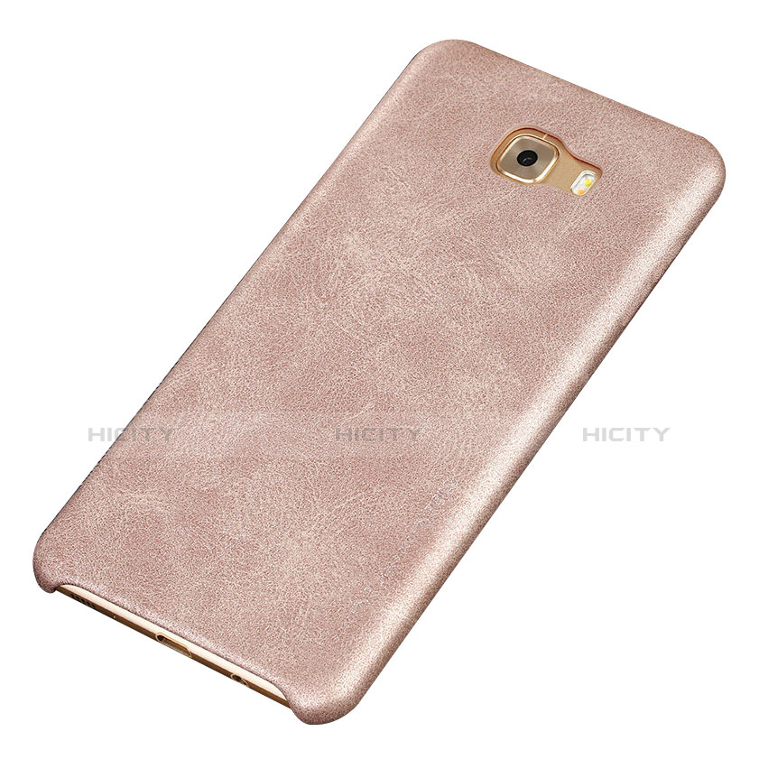 Custodia Lusso Pelle Cover per Samsung Galaxy C9 Pro C9000 Oro