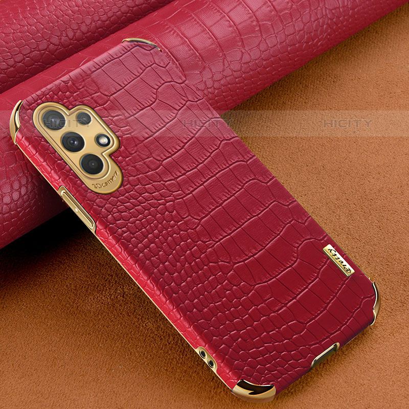Custodia Lusso Pelle Cover per Samsung Galaxy M32 5G Rosso