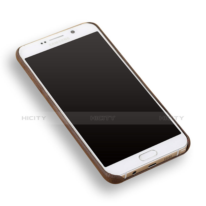 Custodia Lusso Pelle Cover per Samsung Galaxy Note 5 N9200 N920 N920F Marrone