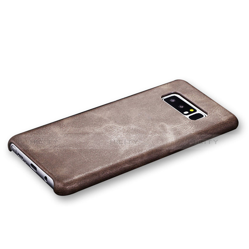 Custodia Lusso Pelle Cover per Samsung Galaxy Note 8 Marrone