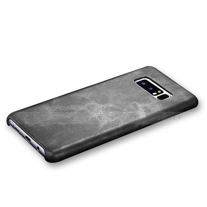Custodia Lusso Pelle Cover per Samsung Galaxy Note 8 Nero