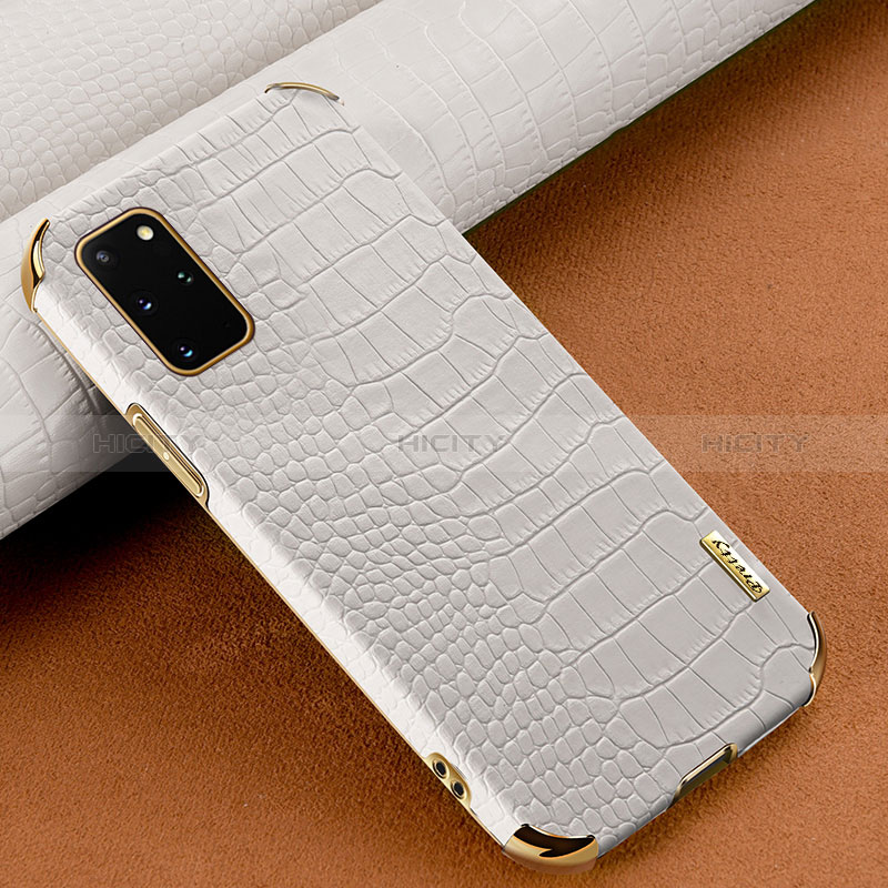 Custodia Lusso Pelle Cover per Samsung Galaxy S20 Plus Bianco