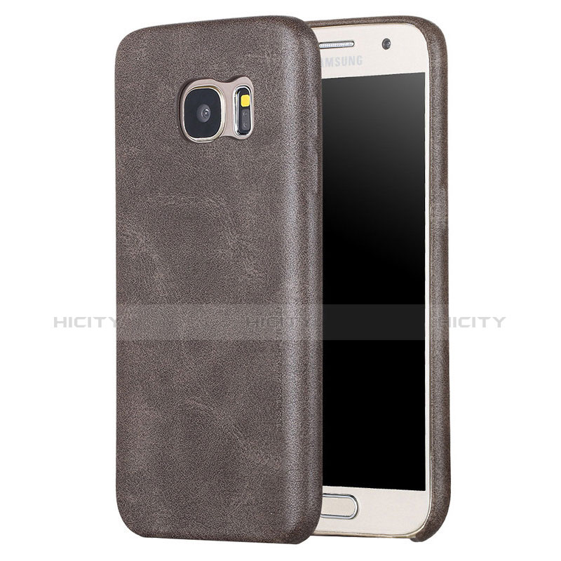 Custodia Lusso Pelle Cover per Samsung Galaxy S7 G930F G930FD Marrone