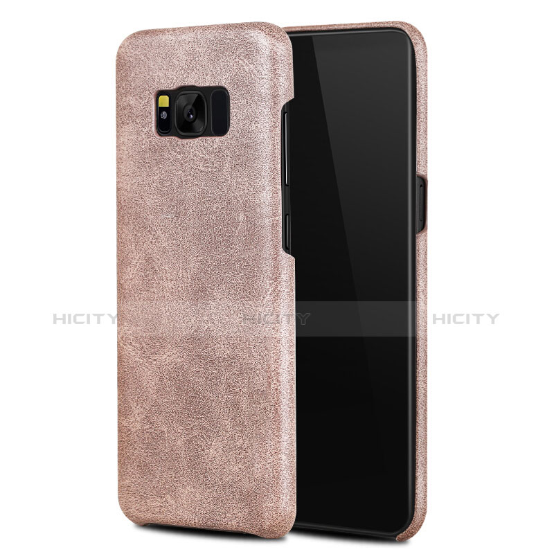 Custodia Lusso Pelle Cover per Samsung Galaxy S8 Oro