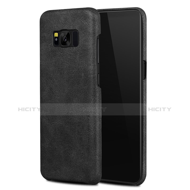 Custodia Lusso Pelle Cover per Samsung Galaxy S8 Plus Nero