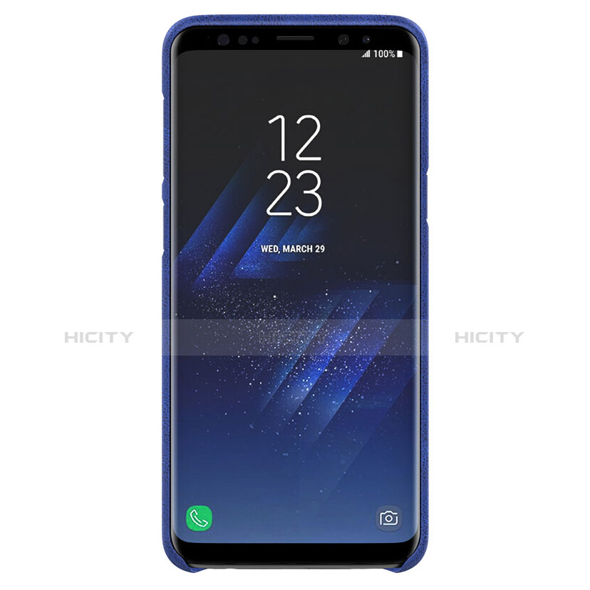 Custodia Lusso Pelle Cover per Samsung Galaxy S9 Blu