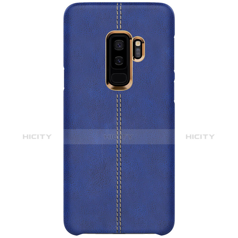 Custodia Lusso Pelle Cover per Samsung Galaxy S9 Plus Blu